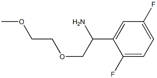 2-[1-amino-2-(2-methoxyethoxy)ethyl]-1,4-difluorobenzene Struktur