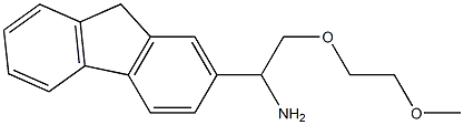 2-[1-amino-2-(2-methoxyethoxy)ethyl]-9H-fluorene Struktur