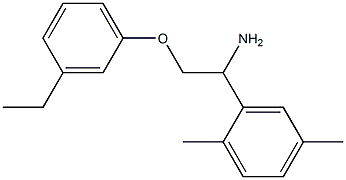 2-[1-amino-2-(3-ethylphenoxy)ethyl]-1,4-dimethylbenzene Struktur