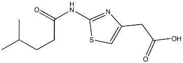 2-[2-(4-methylpentanamido)-1,3-thiazol-4-yl]acetic acid Struktur