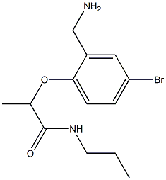 2-[2-(aminomethyl)-4-bromophenoxy]-N-propylpropanamide Struktur