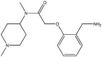 2-[2-(aminomethyl)phenoxy]-N-methyl-N-(1-methylpiperidin-4-yl)acetamide Struktur