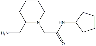 2-[2-(aminomethyl)piperidin-1-yl]-N-cyclopentylacetamide Struktur