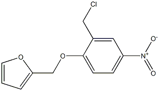 2-[2-(chloromethyl)-4-nitrophenoxymethyl]furan Struktur