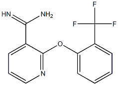 2-[2-(trifluoromethyl)phenoxy]pyridine-3-carboximidamide Struktur