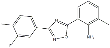 2-[3-(3-fluoro-4-methylphenyl)-1,2,4-oxadiazol-5-yl]-6-methylaniline Struktur