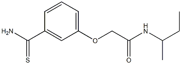 2-[3-(aminocarbonothioyl)phenoxy]-N-(sec-butyl)acetamide Struktur