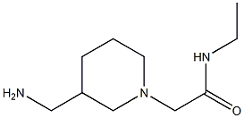 2-[3-(aminomethyl)piperidin-1-yl]-N-ethylacetamide Struktur