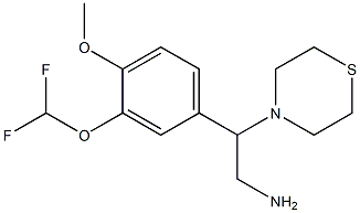 2-[3-(difluoromethoxy)-4-methoxyphenyl]-2-(thiomorpholin-4-yl)ethan-1-amine Struktur