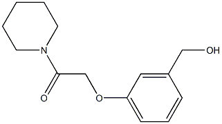 2-[3-(hydroxymethyl)phenoxy]-1-(piperidin-1-yl)ethan-1-one Struktur