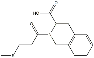 2-[3-(methylsulfanyl)propanoyl]-1,2,3,4-tetrahydroisoquinoline-3-carboxylic acid Struktur