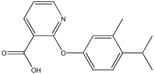 2-[3-methyl-4-(propan-2-yl)phenoxy]pyridine-3-carboxylic acid Struktur