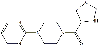 2-[4-(1,3-thiazolidin-4-ylcarbonyl)piperazin-1-yl]pyrimidine Struktur