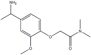 2-[4-(1-aminoethyl)-2-methoxyphenoxy]-N,N-dimethylacetamide Struktur