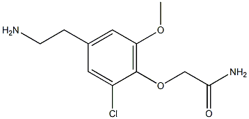 2-[4-(2-aminoethyl)-2-chloro-6-methoxyphenoxy]acetamide Struktur