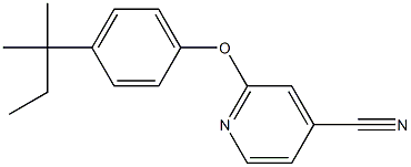 2-[4-(2-methylbutan-2-yl)phenoxy]pyridine-4-carbonitrile Struktur