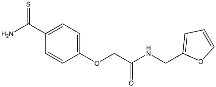 2-[4-(aminocarbonothioyl)phenoxy]-N-(2-furylmethyl)acetamide Struktur