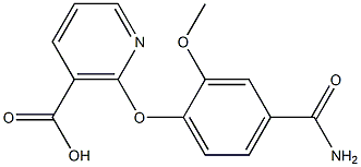 2-[4-(aminocarbonyl)-2-methoxyphenoxy]nicotinic acid Struktur