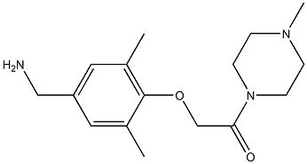 2-[4-(aminomethyl)-2,6-dimethylphenoxy]-1-(4-methylpiperazin-1-yl)ethan-1-one Struktur