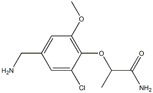 2-[4-(aminomethyl)-2-chloro-6-methoxyphenoxy]propanamide Struktur