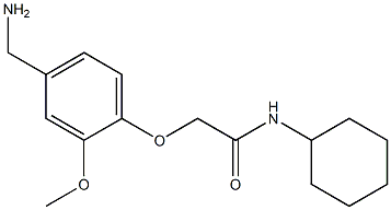 2-[4-(aminomethyl)-2-methoxyphenoxy]-N-cyclohexylacetamide Struktur