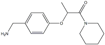 2-[4-(aminomethyl)phenoxy]-1-(piperidin-1-yl)propan-1-one Struktur