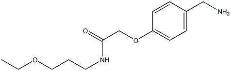 2-[4-(aminomethyl)phenoxy]-N-(3-ethoxypropyl)acetamide Struktur