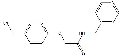 2-[4-(aminomethyl)phenoxy]-N-(pyridin-4-ylmethyl)acetamide Struktur