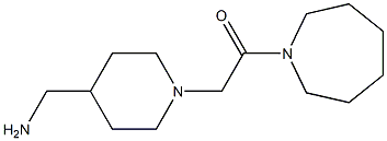 2-[4-(aminomethyl)piperidin-1-yl]-1-(azepan-1-yl)ethan-1-one Struktur