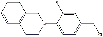 2-[4-(chloromethyl)-2-fluorophenyl]-1,2,3,4-tetrahydroisoquinoline Struktur