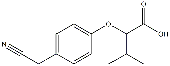 2-[4-(cyanomethyl)phenoxy]-3-methylbutanoic acid Struktur