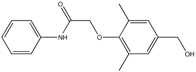 2-[4-(hydroxymethyl)-2,6-dimethylphenoxy]-N-phenylacetamide Struktur