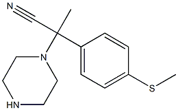 2-[4-(methylsulfanyl)phenyl]-2-(piperazin-1-yl)propanenitrile Struktur