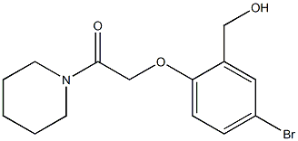 2-[4-bromo-2-(hydroxymethyl)phenoxy]-1-(piperidin-1-yl)ethan-1-one Struktur