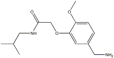 2-[5-(aminomethyl)-2-methoxyphenoxy]-N-(2-methylpropyl)acetamide Struktur