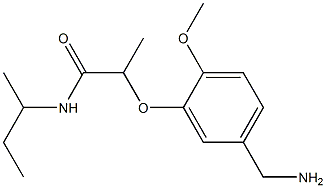 2-[5-(aminomethyl)-2-methoxyphenoxy]-N-(butan-2-yl)propanamide Struktur