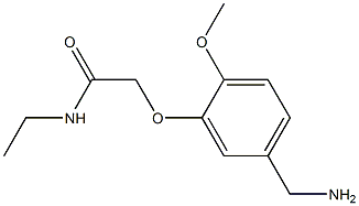 2-[5-(aminomethyl)-2-methoxyphenoxy]-N-ethylacetamide Struktur