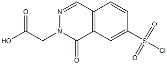 2-[7-(chlorosulfonyl)-1-oxo-1,2-dihydrophthalazin-2-yl]acetic acid Struktur