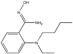 2-[butyl(ethyl)amino]-N'-hydroxybenzene-1-carboximidamide Struktur