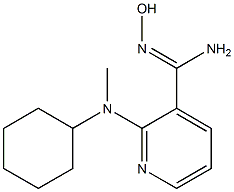 2-[cyclohexyl(methyl)amino]-N'-hydroxypyridine-3-carboximidamide Struktur