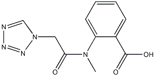 2-[methyl(1H-tetrazol-1-ylacetyl)amino]benzoic acid Struktur