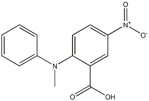 2-[methyl(phenyl)amino]-5-nitrobenzoic acid Struktur