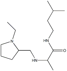 2-{[(1-ethylpyrrolidin-2-yl)methyl]amino}-N-(3-methylbutyl)propanamide Struktur