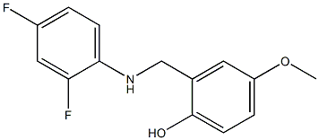 2-{[(2,4-difluorophenyl)amino]methyl}-4-methoxyphenol Struktur