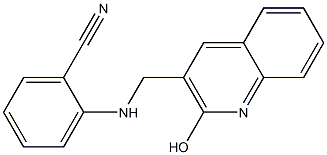 2-{[(2-hydroxyquinolin-3-yl)methyl]amino}benzonitrile Struktur