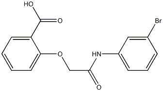 2-{[(3-bromophenyl)carbamoyl]methoxy}benzoic acid Struktur