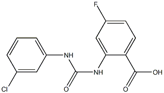 2-{[(3-chlorophenyl)carbamoyl]amino}-4-fluorobenzoic acid Struktur