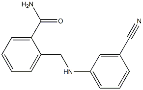 2-{[(3-cyanophenyl)amino]methyl}benzamide Struktur