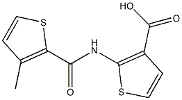 2-{[(3-methylthien-2-yl)carbonyl]amino}thiophene-3-carboxylic acid Struktur