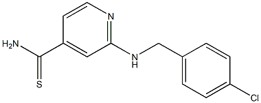 2-{[(4-chlorophenyl)methyl]amino}pyridine-4-carbothioamide Struktur